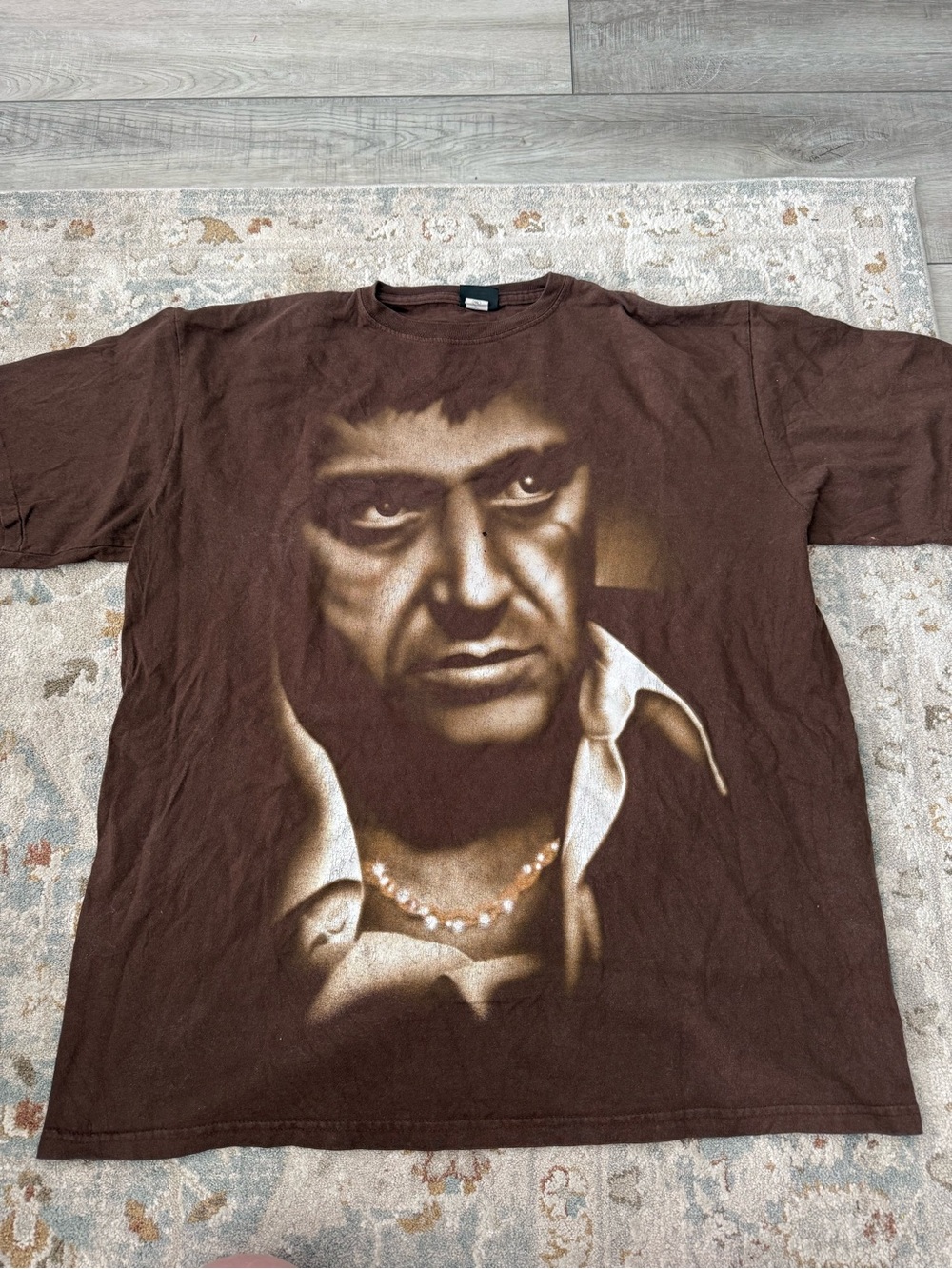 Men's Brown Graphic Crewneck T-Shirt